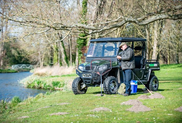 The Beast recreational utility vehicle being used for fishing