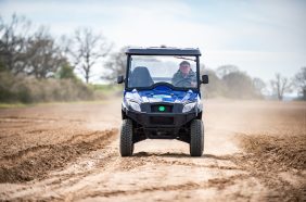 The Nipper all-terrain electric 4×4 utv crossing field