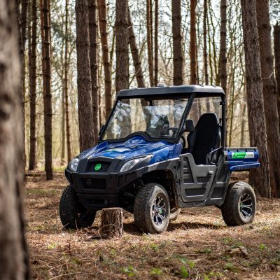 The Nipper blue electric narrow UTV