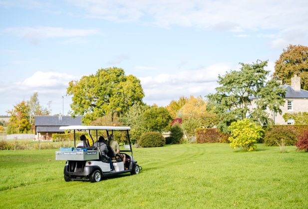 The Rider 4 to 6 seat electric golf buggy