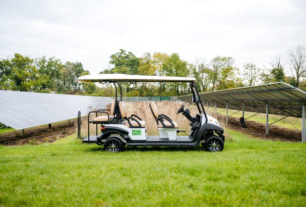 The Rider electric 4 to 6 seater golf buggy hire people carrier
