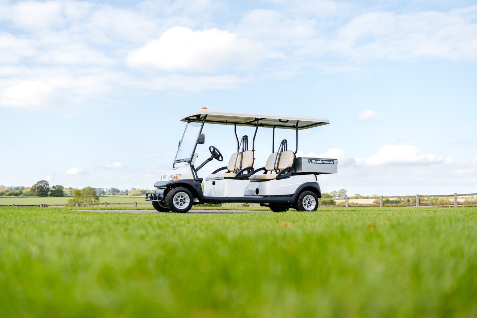 The Rider electric events golf buggy hire vehicle