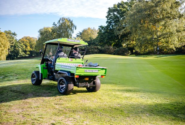 The Turfer electric groundkeeper golf buggy utility vehicle