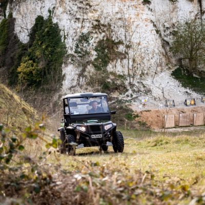 The HiSun Sector 5kW electric utility buggy at Euston Estate quarry