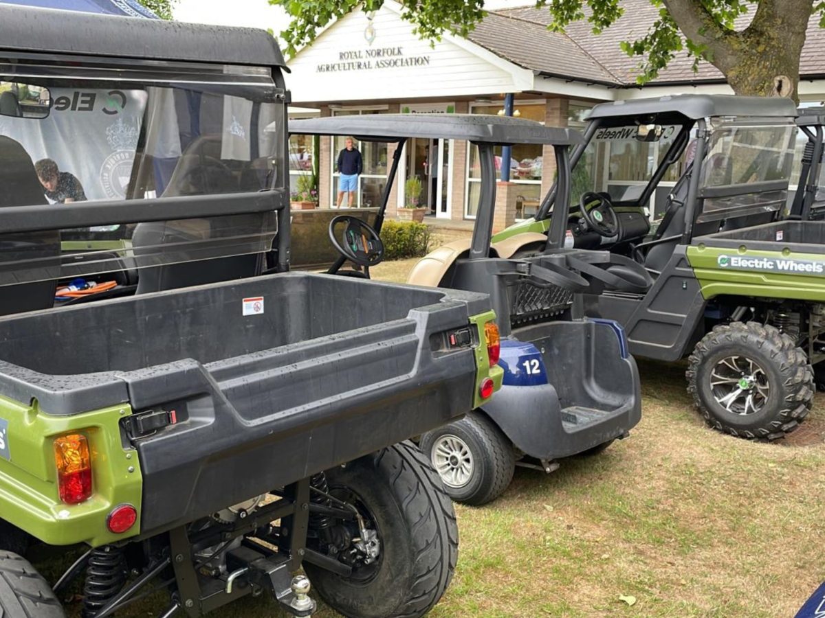 Electric-Event-Hire-UTVs-ready-for-use-at-the-Royal-Norfolk-Show