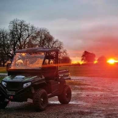 Knebworth House using The Worker at sundown.