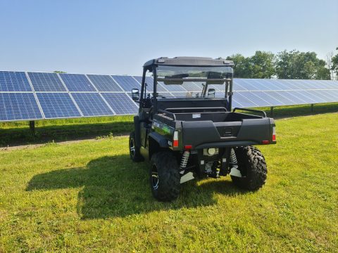 The Beast Two Seater Electric UTV rear view at the Electric Wheels solar farm