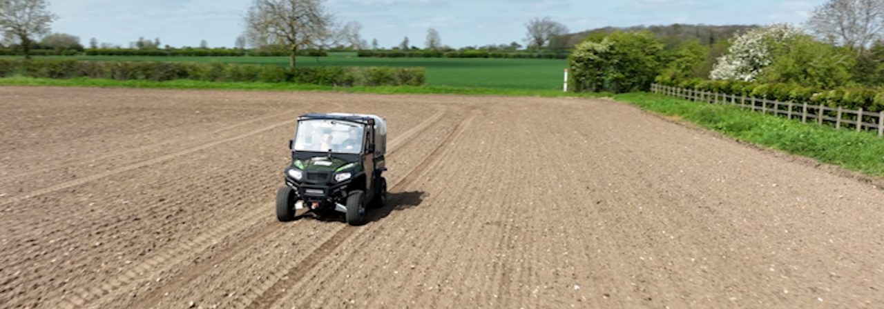 Electric Wheels UTV on farmland